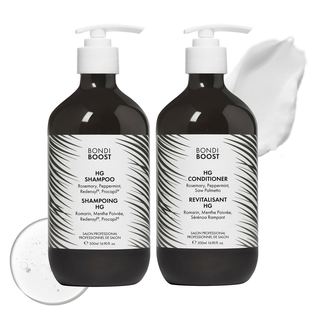 BONDIBOOST HG Anti-Thinning Shampoo & Conditioner Set, 16.9 fl oz Each | Clinically tested shampoo & conditioner set for fuller, thicker hair. Procapil, Redensyl & rosemary. Sulfate-free.
