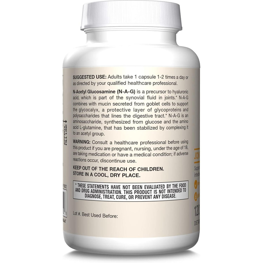 Buy now Jarrow Formulas N-A-G 700 mg, N-Acetyl Glucosamine, Acetylated Form of Glucosamine for Bone and Joint Support, 120 Veggie Capsules, Up to 120 Servings at indiglob india