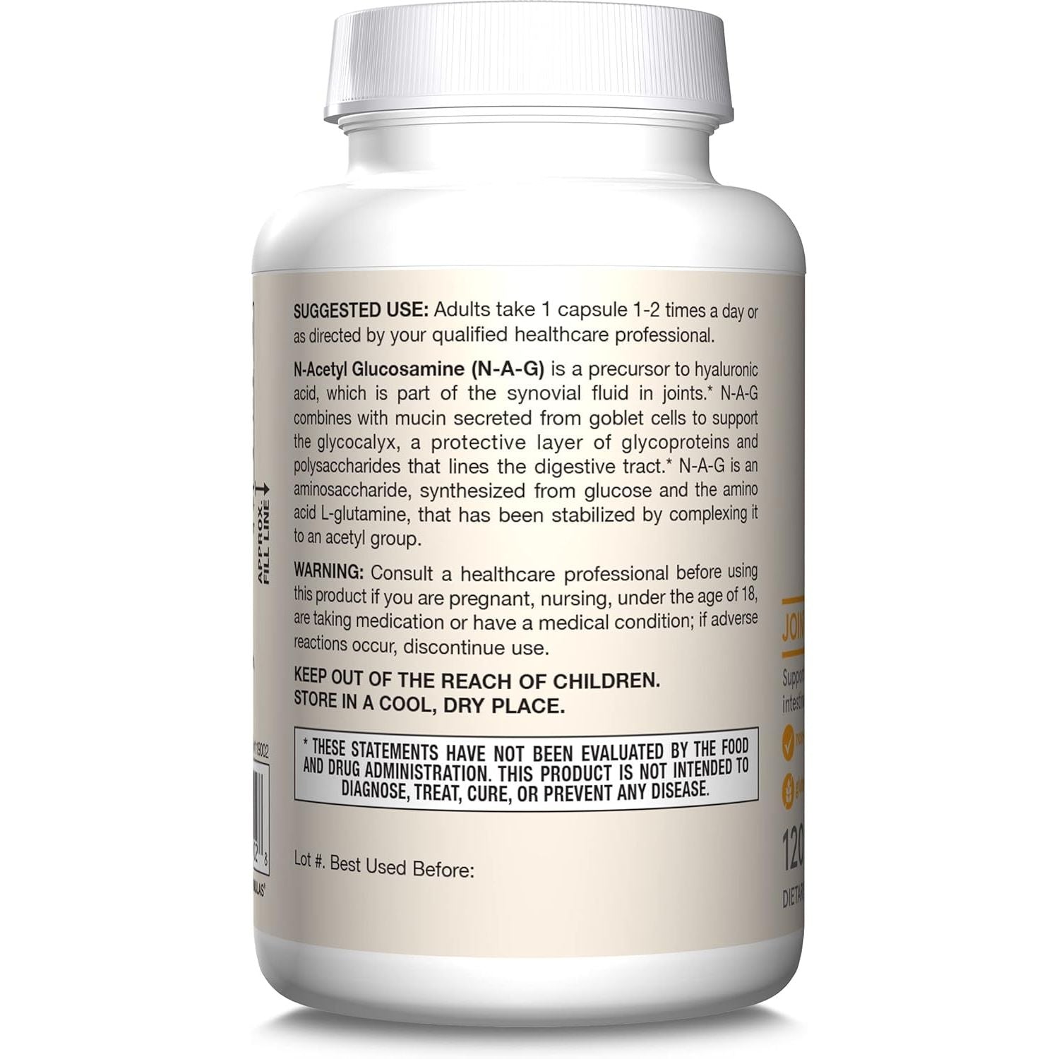 Buy now Jarrow Formulas N-A-G 700 mg, N-Acetyl Glucosamine, Acetylated Form of Glucosamine for Bone and Joint Support, 120 Veggie Capsules, Up to 120 Servings at indiglob india