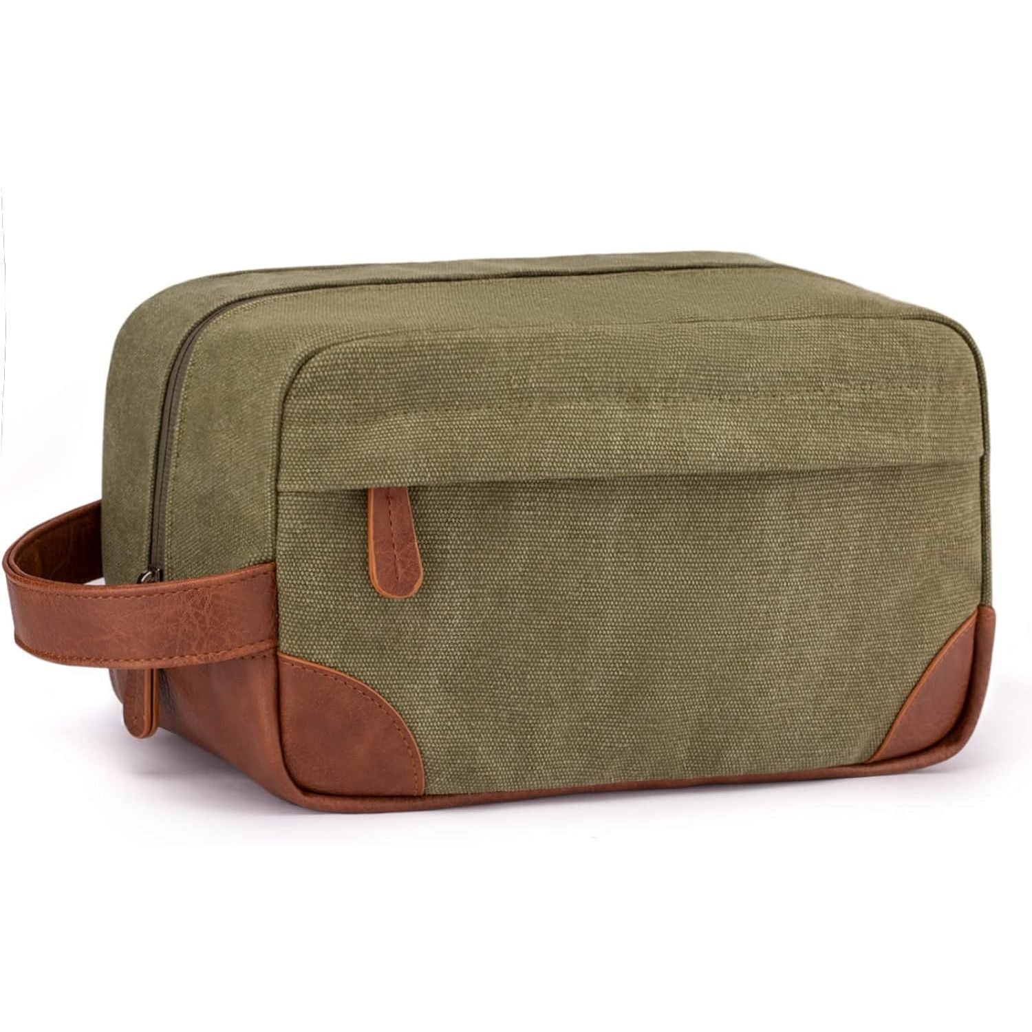 Buy now Vorspack Travel Toiletry Bag - Hanging Toiletry Bag for Men Water Resistant Canvas Shaving Bag with Large Capacity for Travel - Black Medium Green at indiglob india
