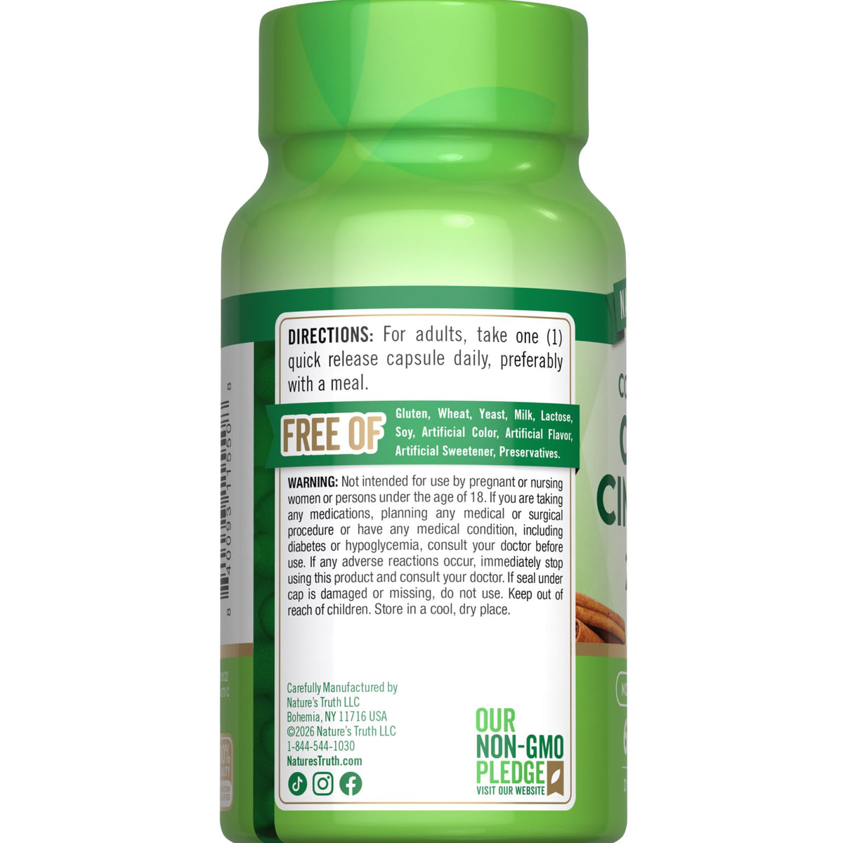 Nature's Truth Ceylon Cinnamon Pill Capsules