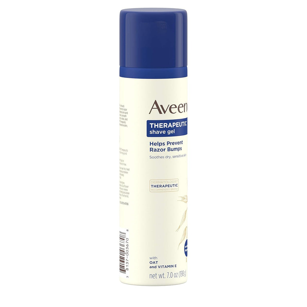 Buy now Aveeno Therapeutic Shave Gel with Oat and Vitamin E to Help Prevent Razor Bumps and Soothe Dry and Sensitive Skin, No Added Fragrances and Non-Comedogenic, 7 oz at indiglob india