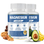 1000mg Magnesium Complex 8 in 1 for Women & Men Vegan Magnesium Supplement | With Glycinate, Citrate, Malate, Taurate & More Magnesium Forms, Vegan Formula for Sleep, Fatigue & Heart Health 120 Capsules