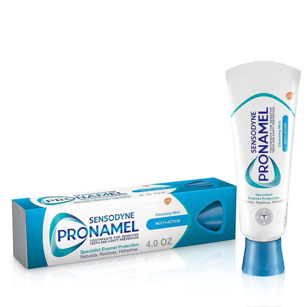 Buy now Sensodyne Pronamel Multi-Action Enamel Toothpaste for Sensitive Teeth, to Reharden and Strengthen Enamel, Cleansing Mint - 4 Ounces 4 Fl Oz (Pack of 1) at indiglob india