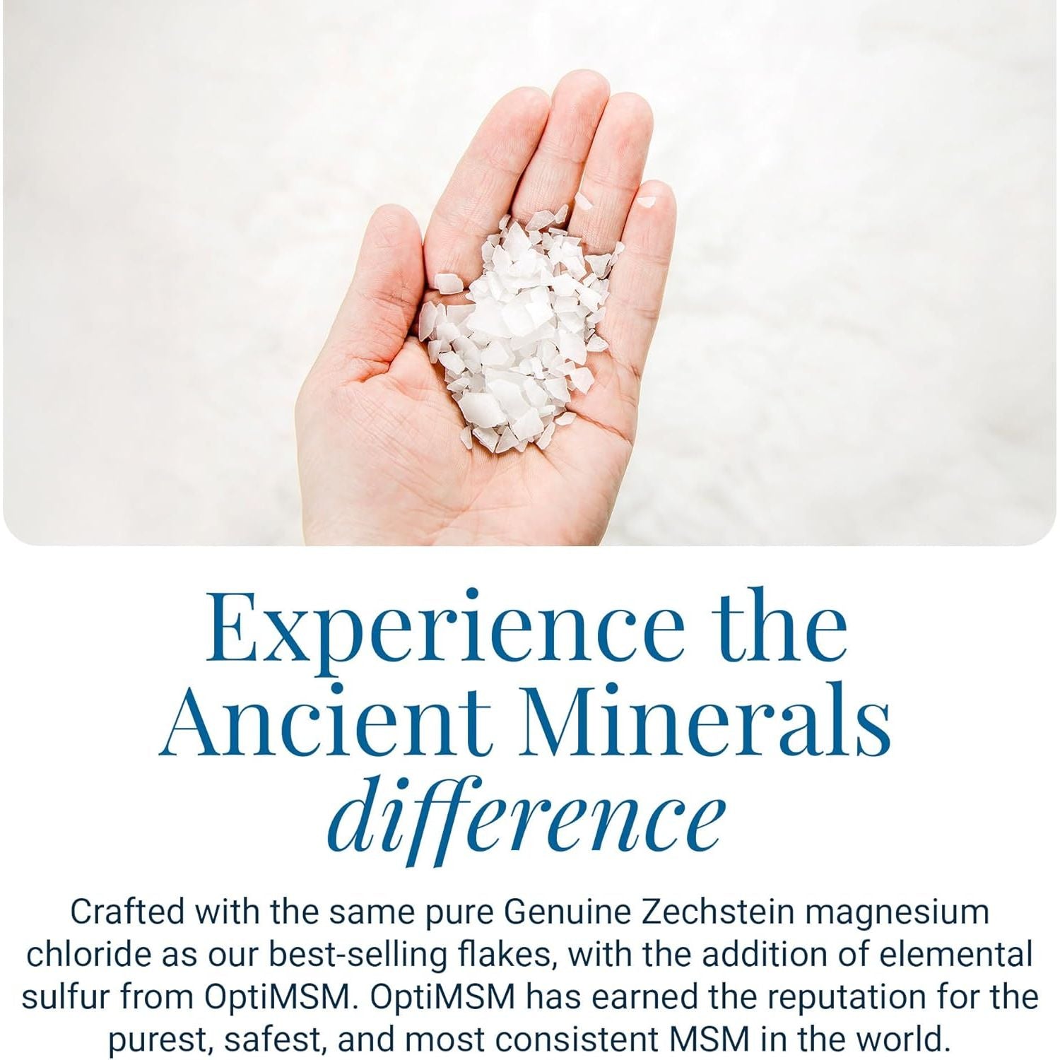 Buy now Ancient Minerals Magnesium Bath Flakes Ultra with OptiMSM â€“ Pure Zechstein Magnesium Chloride and Organic Sulfur Bath Salts, Soothing Mineral Soak for Skin & Body, 1.65 lb at indiglob india