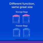Buy now Ziploc Gallon Food Storage Freezer Bags, New Stay Open Design with Stand-Up Bottom, Easy to Fill, 28 Count at indiglob india