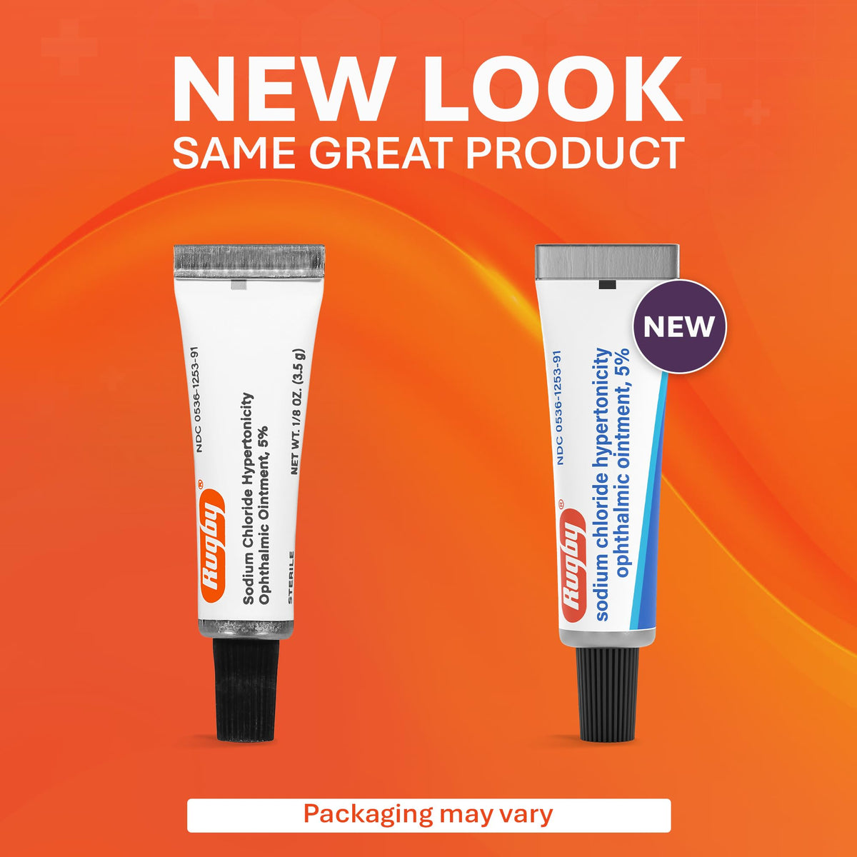 Rugby Sodium Chloride Hypertonicity Ophthalmic Ointment 5% - 50 mg Sodium Chloride Eye Ointment for Temporary Corneal Edema Relief - Made With Lanolin and Mineral Oil - Alcohol-Free - 0.125 Oz(3 Pack)