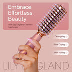 Lily England Vent Hairbrush for Women, Fast Blow Drying Hair Brush, Rose