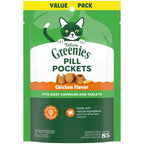 Buy now Greenies Feline Pill Pockets for Cats Soft Cat Treats, Chicken Flavor, 1.6 oz. Pouch, 45 Count Default Title at indiglob india