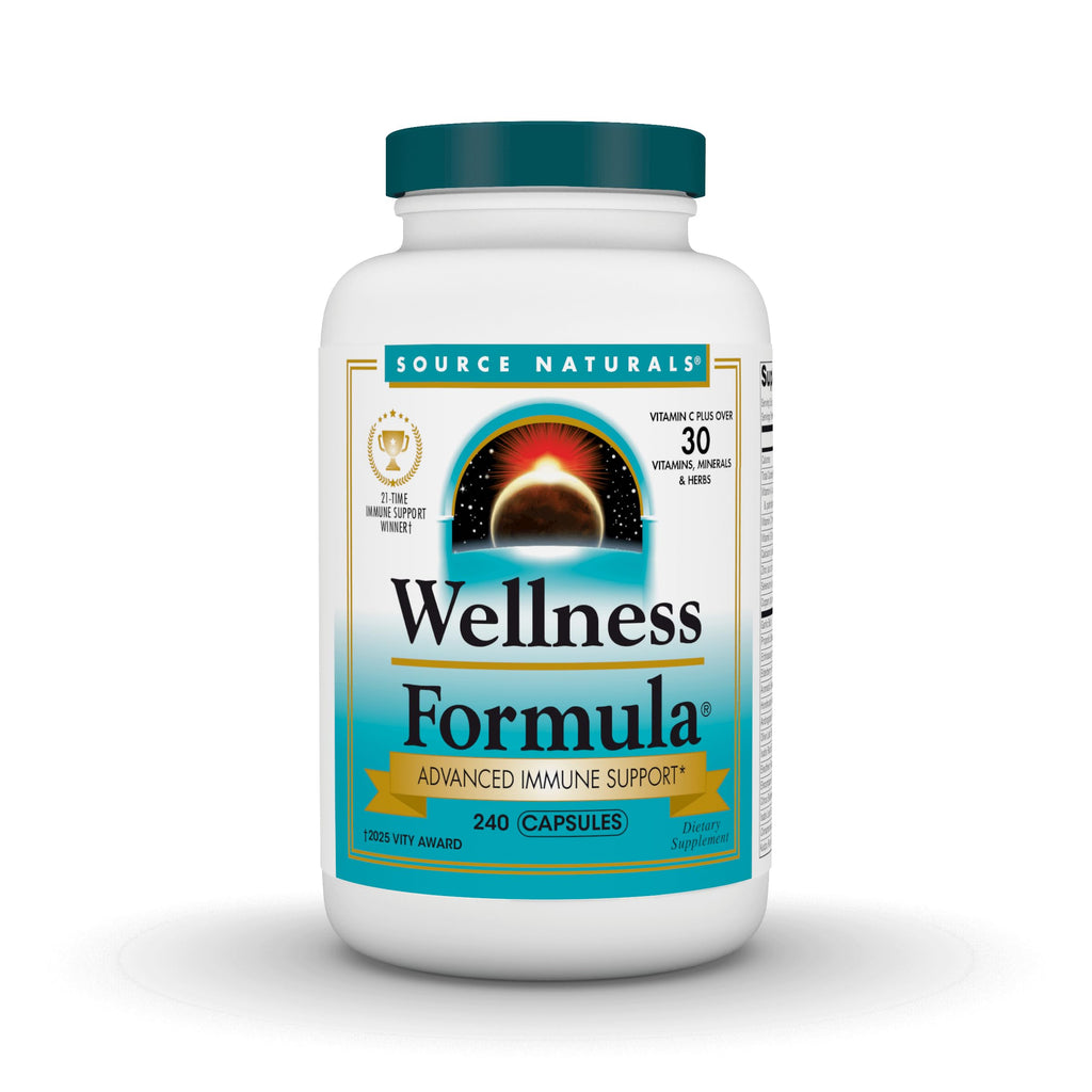Source Naturals Wellness Formula, Advanced Immune Support - 60 Capsules | Bio-Aligned Vitamins & Herbal Defense with Vitamin C Plus 30 other Vitamins, Minerals & Herbs for Immune System Support