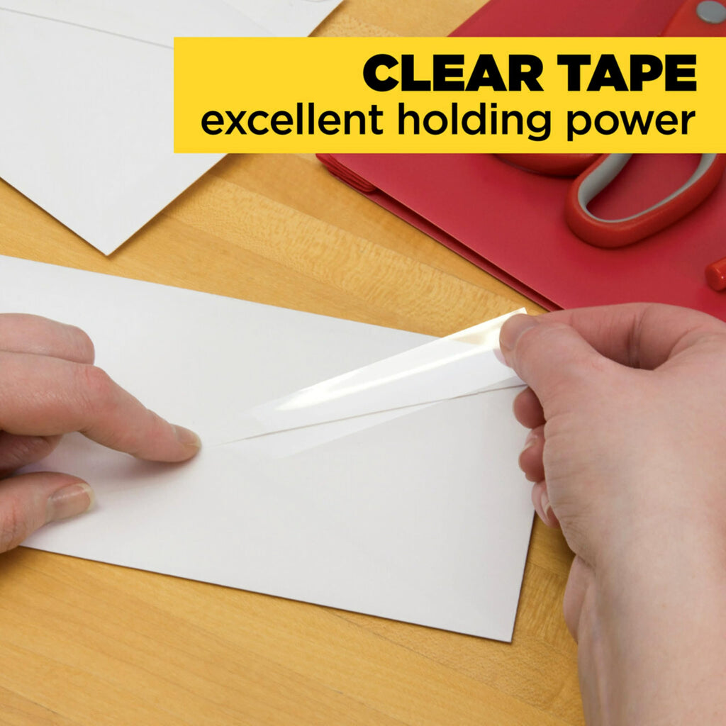 Scotch Transparent Tape, Clear Tape Engineered for Office and Home Use, 1 Inch Core, 3/4 in x 1000 in, 6 Boxes