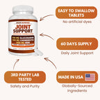 Arazo Nutrition Glucosamine Chondroitin Turmeric Msm Boswellia - Joint Support Supplement for Relief for Bones, Back, Knees, Hands (180 Tablets)