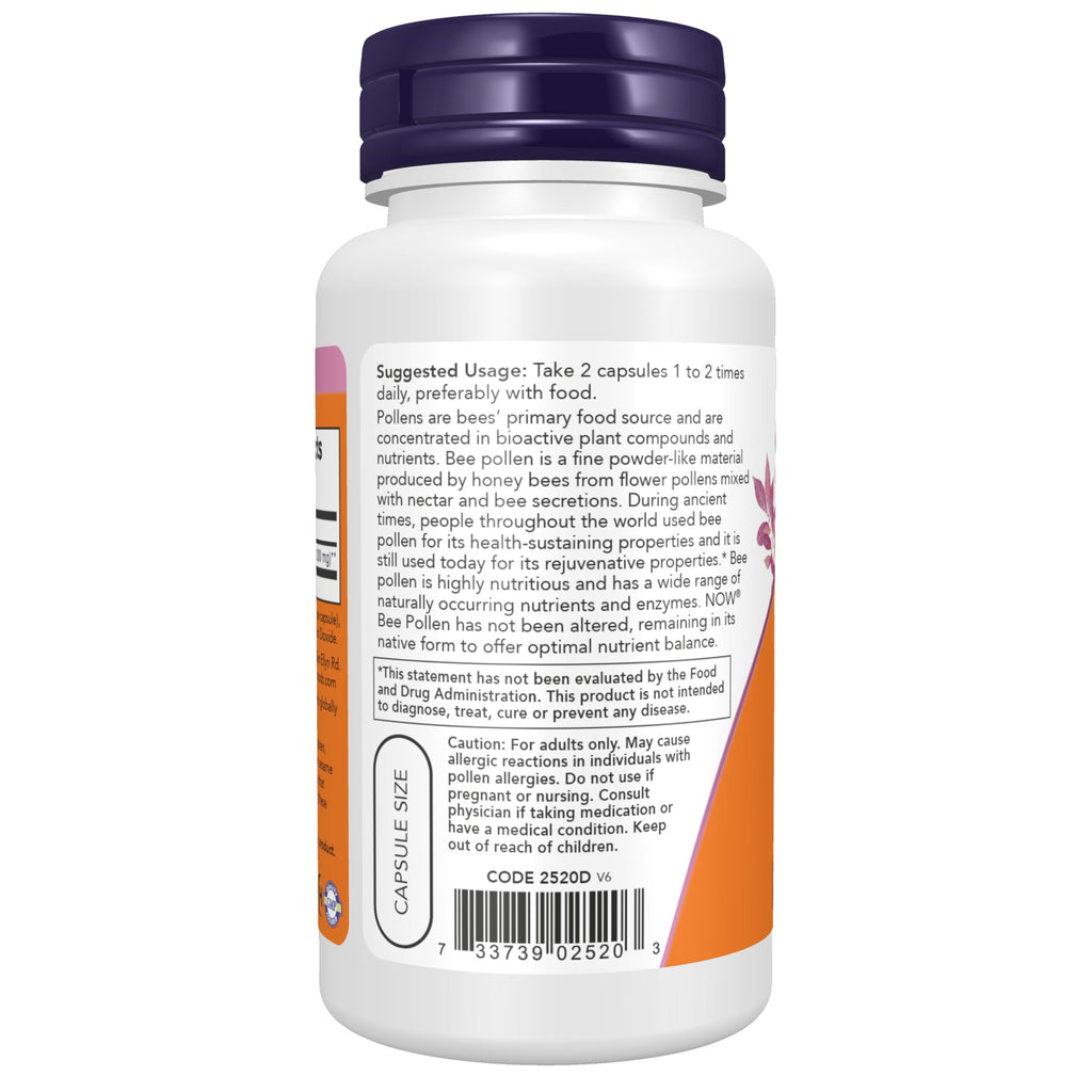 Buy now Now Foods Crd Bee Pollen, 100 Count at indiglob india