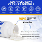 GLP-1 Supplement for Women & Men, 43-in-1 Natural Complex to Boost GLP-1 Levels, Support Appetite Control, Satiety, Metabolism & Digestive Health, Probiotic Nutritional Supplements - 60 Capsules