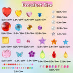 3521 Pieces Self Adhesive Jewels for Crafts, Gems Stickers for Kids, Flat Back Plastic Fake Jewels for Scrapbook Supplies and face gems