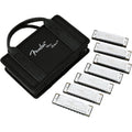Buy now Fender Blues Deluxe Harmonica, Stocking Stuffers, Guitar Accessories, Pack of 7 with case (Keys C, G, A, D, F, E, B Flat) Pack of 7 Variety at indiglob india