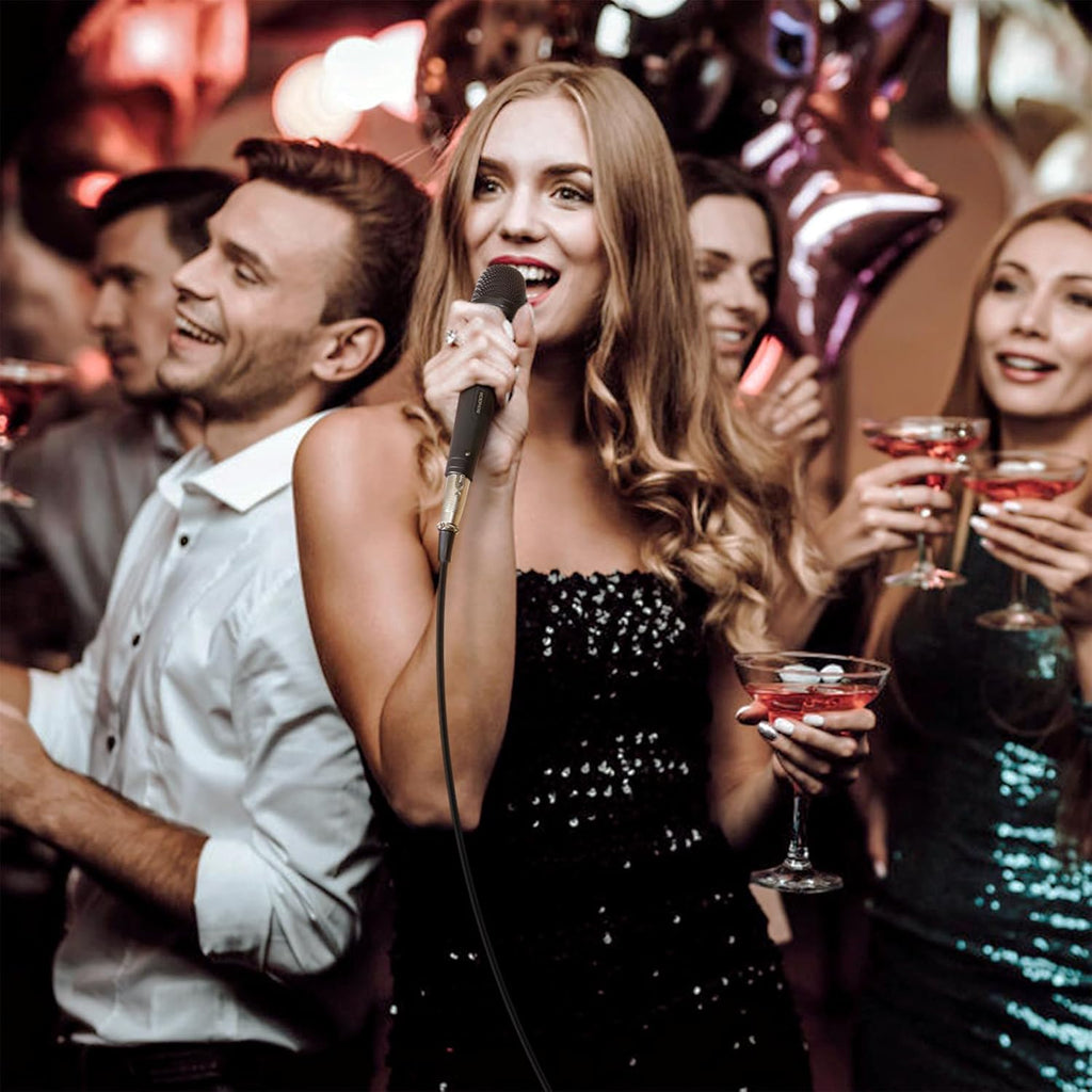 Buy now TONOR K1 Vocal Microphone for Singing, Dynamic Handheld Wired Karaoke Mic, Microfono with 5M XLR to 1/4" Cable, Compatible with Amp, Mixer, Suitable for Speech, Karaoke and Outdoor Activities at indiglob india