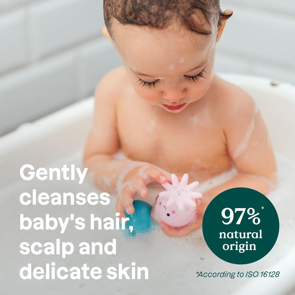 ATTITUDE Baby Shampoo & Body Wash, Unscented, for Sensitive Skin, 16 Fl Oz