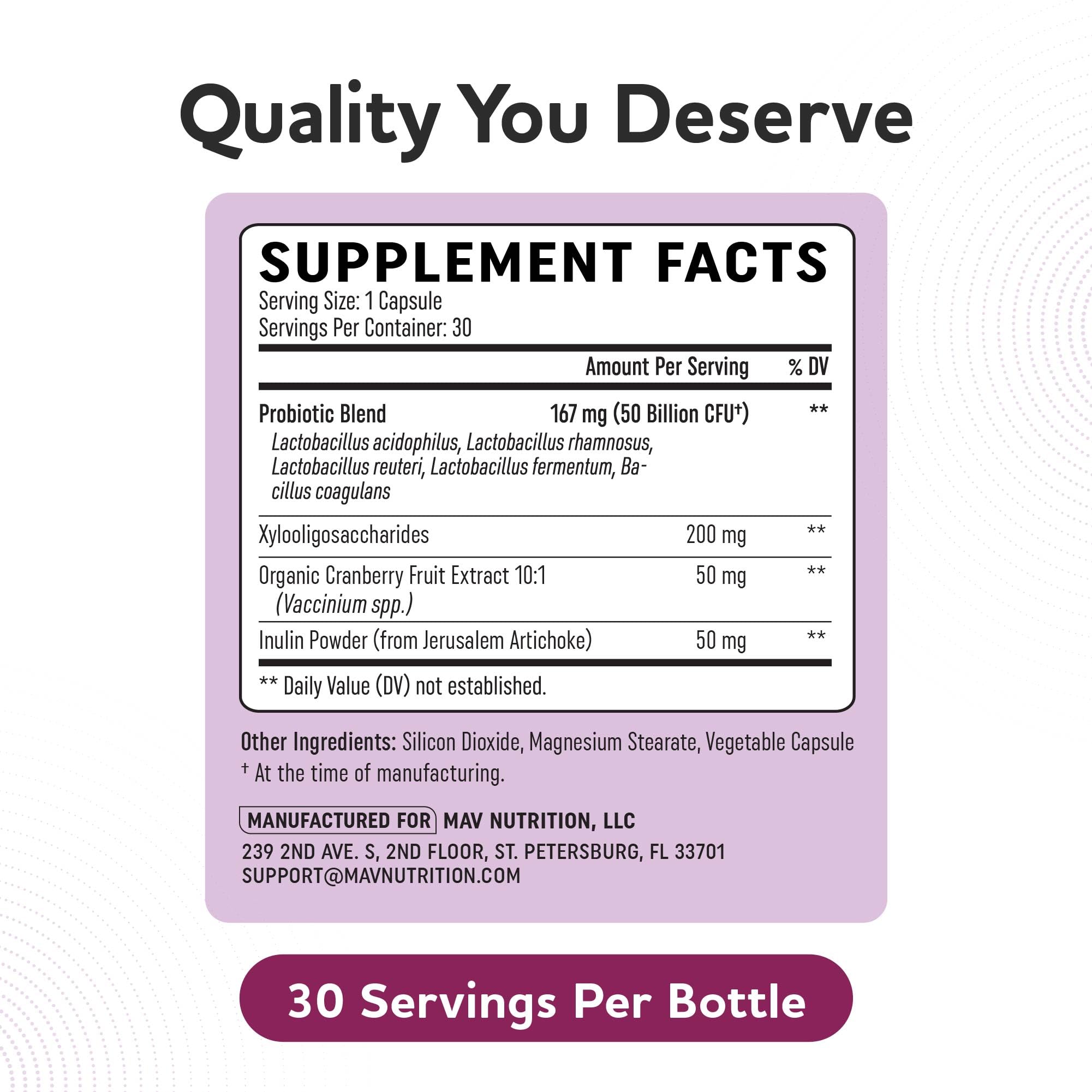 Vaginal Probiotics, 50 Billion CFU, Vaginal Health & pH Balance for Women | Healthy Odor & Yeast Balance, Womens Probiotics and Prebiotics with Cranberry Extract, Gluten-Free and Vegan, 30 Capsules