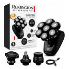 Remington Balder MAX Head Shaver for Men, 7-Head Rotary Wet & Dry Razor | Cordless Design for Flexible Use, 70-Min Runtime, rechargeable battery, wet & dry shaving, sleek black finish