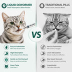Cat Dewormer Triple Dewormer for All Worms Broad Spectrum Liquid Formula for Tapeworms, Roundworms & Hookworms, 120 mL