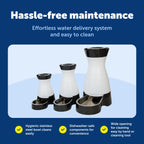 PetSafe Healthy Pet Water Station, 64 oz, Stainless Steel Bowl, Small