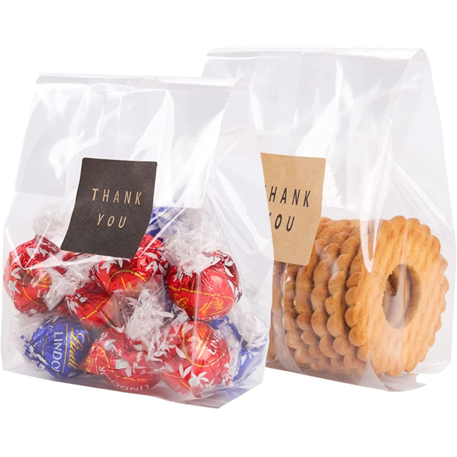 Buy now Cellophane Treat Bags Cookie bags for Packaging Clear Gift Bag with Stickers for Cookies,Candy,Chocolates(Fog,9x3.3inch) 9x4INCH(Pack of 100) Clear at indiglob india