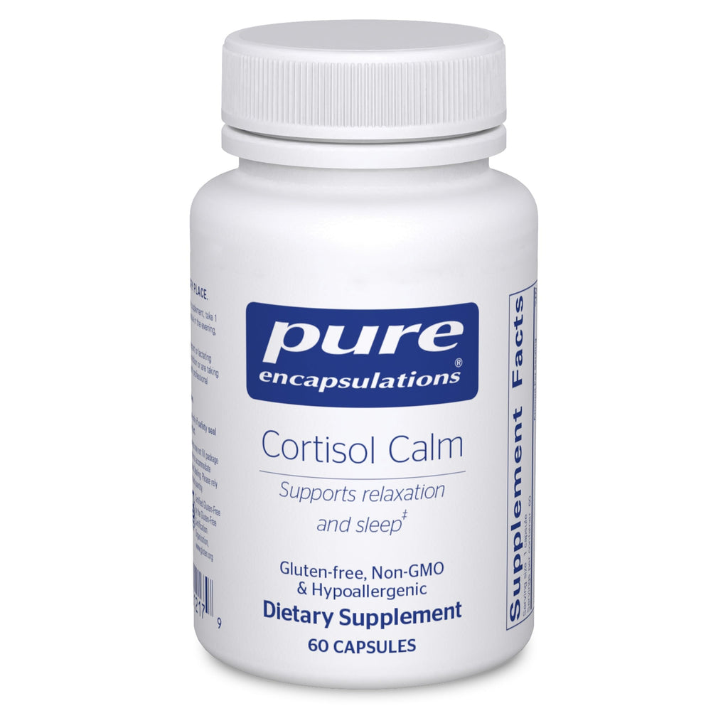 Pure Encapsulations Cortisol Calm, 60 Capsules | Supports Cortisol Health and Relaxation*, Contains Ashwagandha and L-Theanine, Restful Sleep