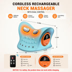 Cordless Neck Massager with Heat for Pain Relief Deep Tissue