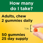 Nature Made Vitamin D3 K2 Gummies, 50 Gummy Vitamins | Vitamin D 5000 IU per Serving for Immune, Bone, Teeth and Muscle Health Support, Peach Flavor, 25 Day Supply