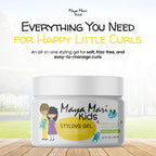 MAYA MARI Kids Hair Styling Gel for Boys, Girls, Toddlers and Babies, Coconut Fruit Extract, Flexible Medium Hold, Sulfate Free, Paraben Free, Coconut Lime Twist, 12 oz Jar