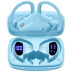 Buy now bmani Ear Buds Wireless Earbuds Bluetooth Headphones with 80H Playtime LED Display Case, Over-Ear Hook with Mic, Stereo Sound, Easy Button Controls, Sports Earphones for Running Workout Gym Black at indiglob india