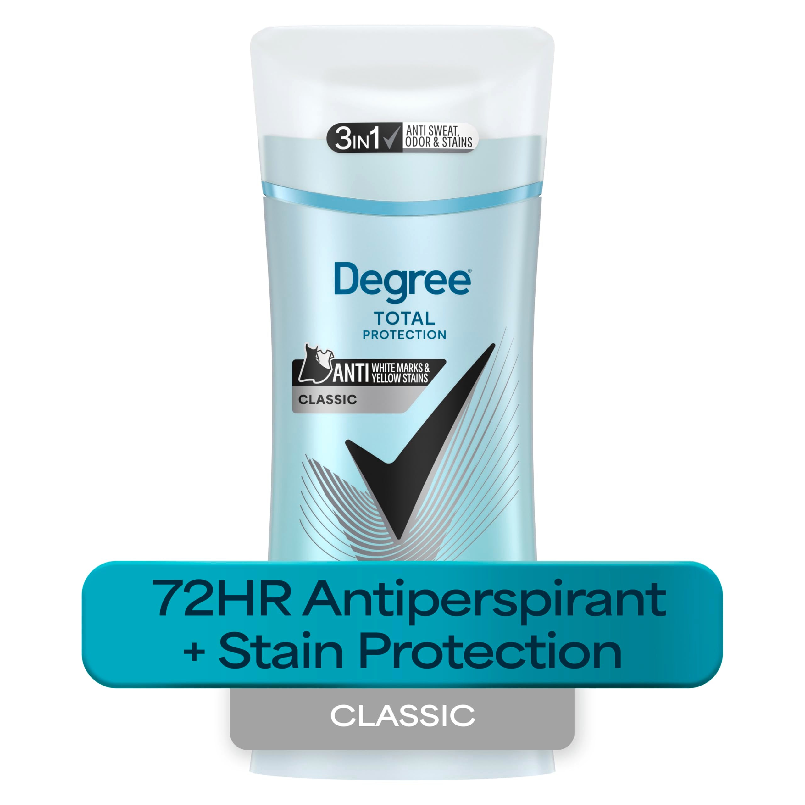 Degree UltraClear Antiperspirant Deodorant Black+White Anti White Marks and Yellow Stains Deodorant for Women 2.6 oz