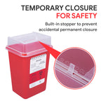 Alcedo Sharps Container 1 Quart (1-Pack) for Home Use & Travel Disposal