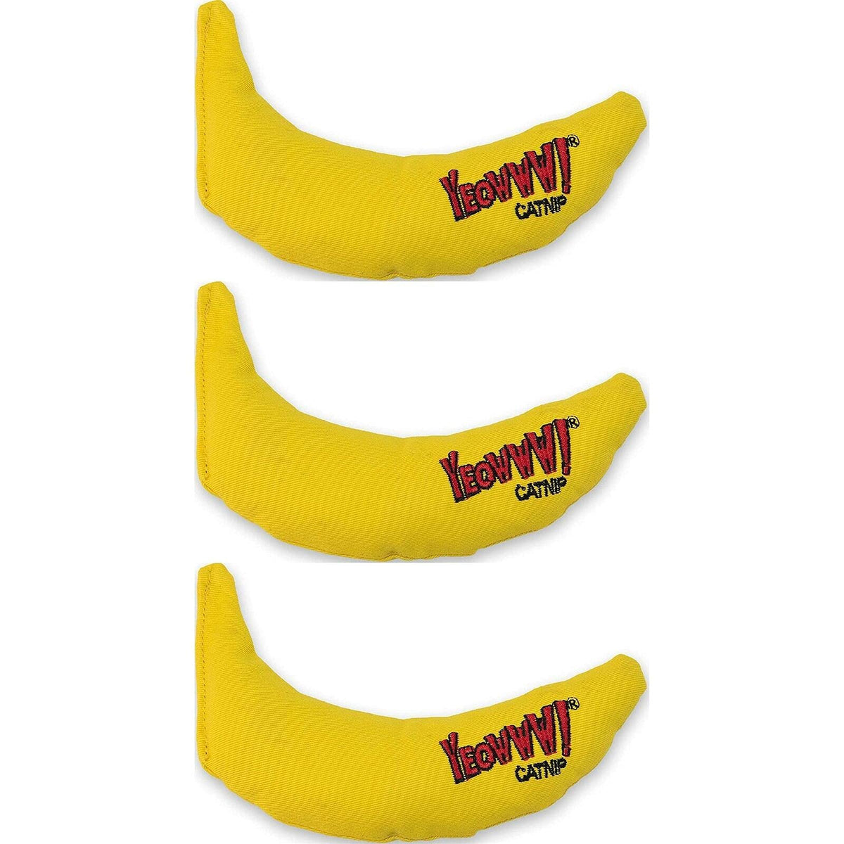 YEOWWW! DuckyWorld 100% ORGANIC CATNIP Leaf & Flower Cat Toy BANANA 3 PACK