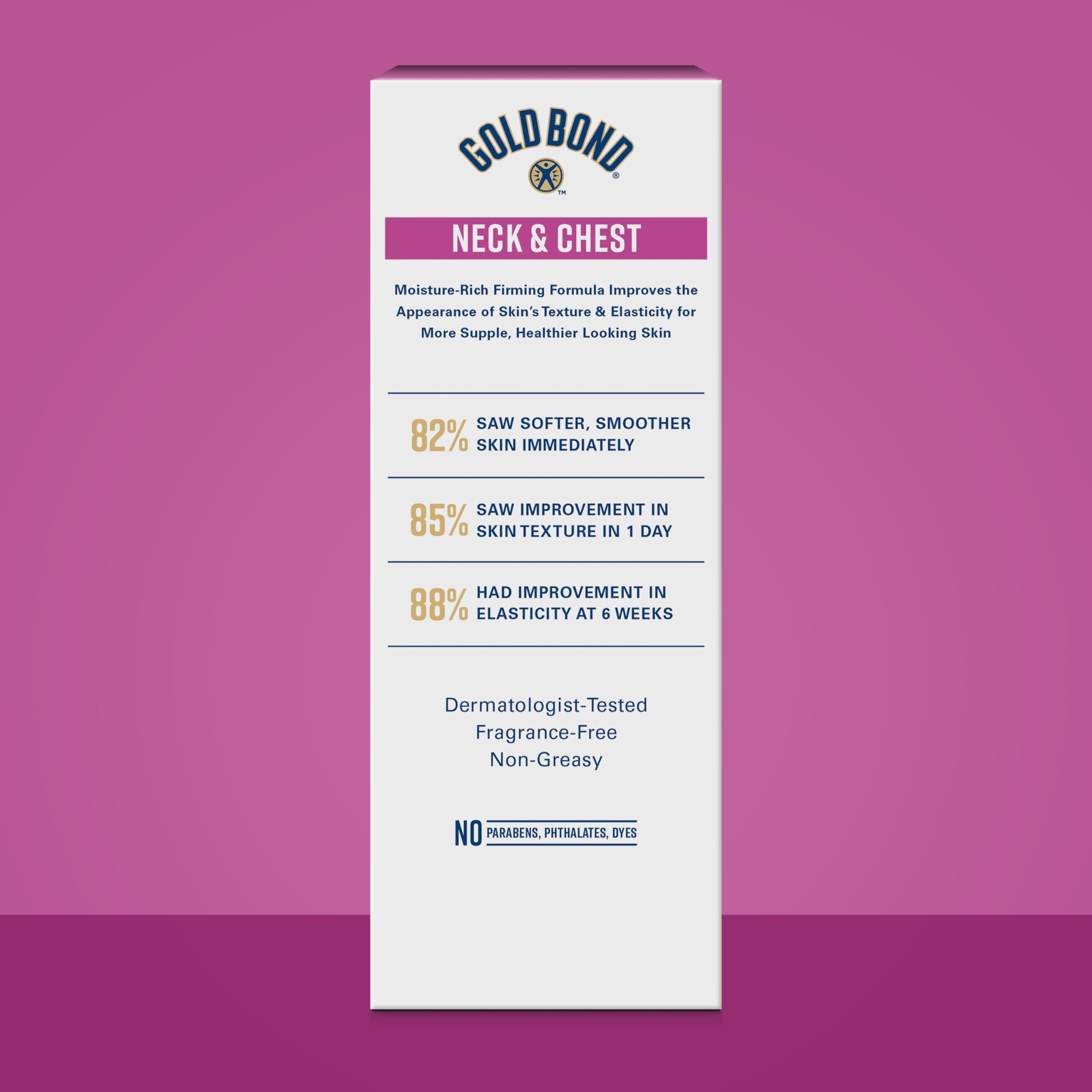 Gold Bond Age Renew Neck & Chest Firming Age Renew Cream, 2 oz | Firmer-looking skin, hyaluronic acid neck firming cream, improves elasticity and texture, dermatologist and clinically tested