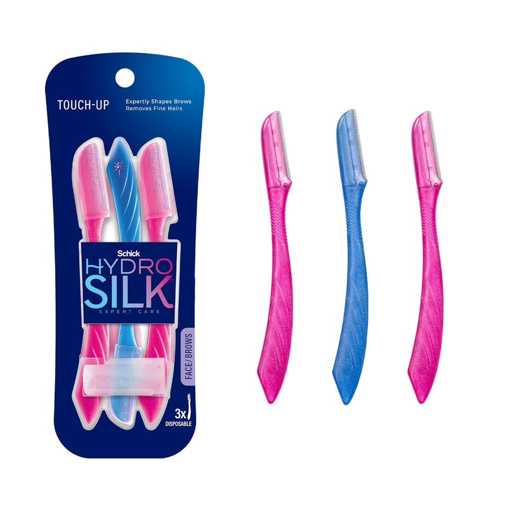 Buy now Schick Hydro Silk Touch-Up Dermaplaning Tool with Precision Cover, 3ct | Dermaplane Razor, Face Razors for Women, Peach Fuzz Remover at indiglob india