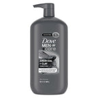 DOVE MEN + CARE Body and Face Scrub, Charcoal Body Wash, 30 oz | For rough skin, Helps exfoliate and hydrate, With charcoal + clay scrub, For daily showers, Micro moisture care