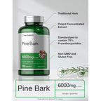 Buy now HorbÃ¤ach Pine Bark Extract | 6000 mg | 180 Capsules | Standardized to Contain 75% Proanthocyanidins | Non-GMO, Gluten Free Supplement | High Potency at indiglob india
