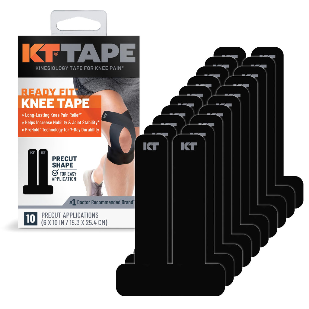 KT Tape, Pro Ready, Knee Tape Precut, 10 Count Strips