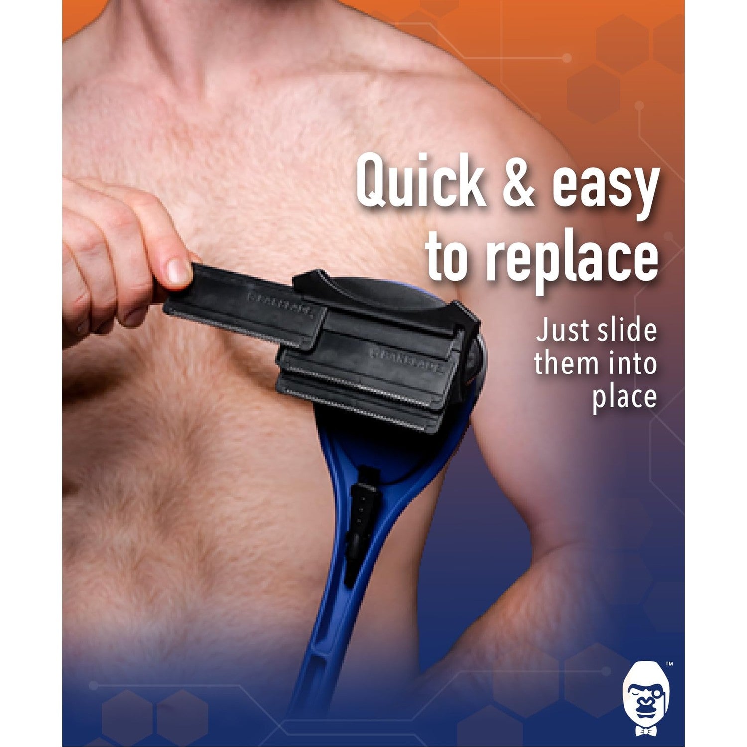 Bakblade 2.0 Refill Cartridges Bundle, Back Hair & Body Shaver Replacement Cartridges, Extra-Wide Wet Dry & Disposable Razor Blades (6 Blades) | Dryglide Safety Technology, Titanium Plated, Shave Wet Or Dry, Easy to Replace, Lasts 5 - 7 Shaves