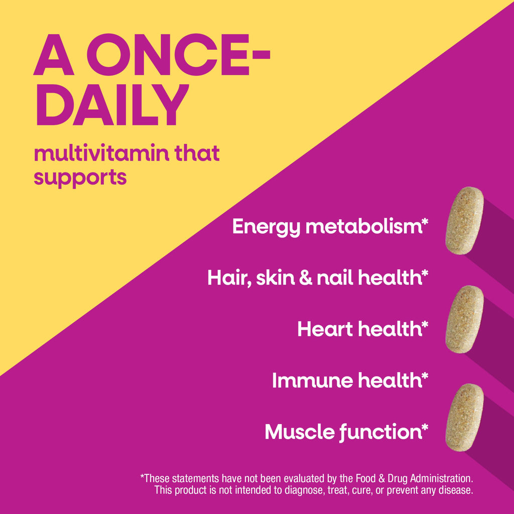 Nature's Way Alive! Complete Multivitamin for Women, Daily Vitamin, 130 ct | Women’s Vitamin Tablets Supports Cellular Energy Metabolism, Hair, Skin & Nails*, B-Vitamins, with Superfood Antioxidants