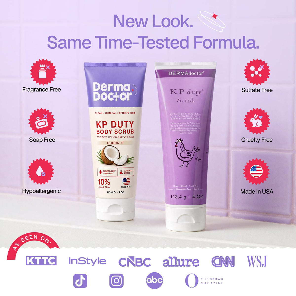 DERMAdoctor KP Bump Eraser Body Scrub, 10% AHAs + PHAs, Rough & Bumpy Skin