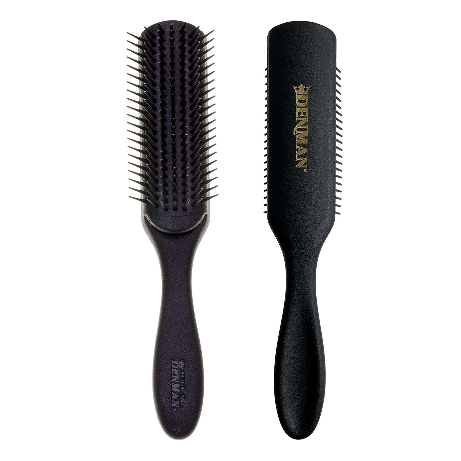 Buy now Denman D3 Original Curl Definer & Styler, Curly Hair Brush for Women & Men â€“ 7 Row Detangling & Curl Defining Brush for Smooth Defined Curls - a precision Styling Brush for straight hair All Black at indiglob india