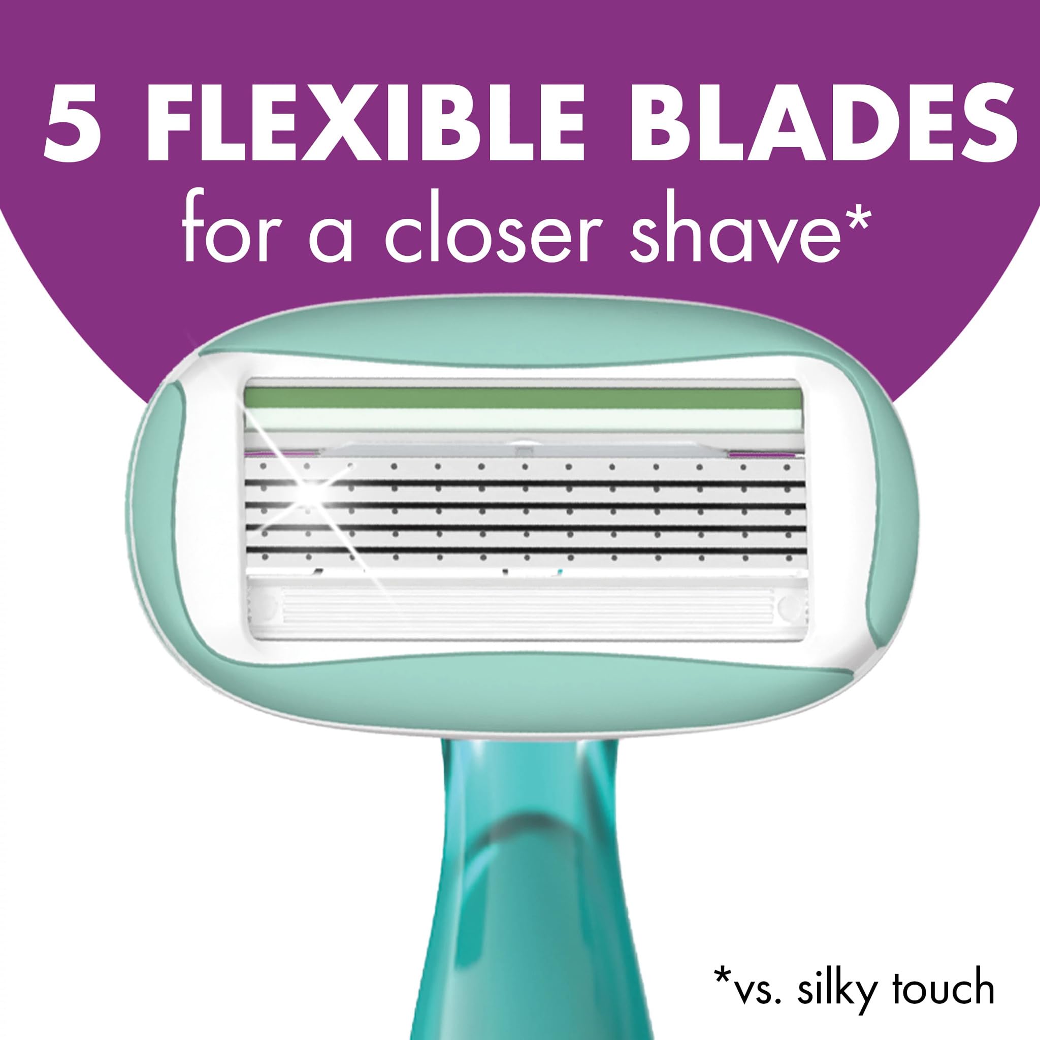 BIC Soleil 5 Sensitive Womens Disposable Shaving Razors, 2 Count, 5 Blades