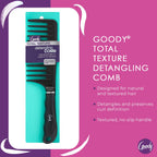 Buy now GOODY Total Texture Detangling Handle Comb, Wide Spaced Teeth Preserve Curl Definition, Pain-Free Hair Accessories for Women & Girls, Durable for Everyday and Professional Use, Black at indiglob india