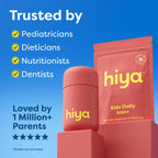 Hiya Iron+ Supplements for Kids, No Added Sugar, 60 Day Supply, Strawberry | Third Party Tested, Chewable High Absorption Iron Supplement Refill, Delicious Strawberry Flavor & Easy on Children's Stomach