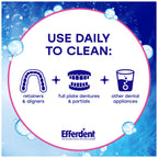 Buy now Efferdent Denture Cleaner Tablets â€“ Dental Appliances, Aligners, Mouth Guard, and Retainer Cleaner Tablets, Complete Clean, 126 Count at indiglob india
