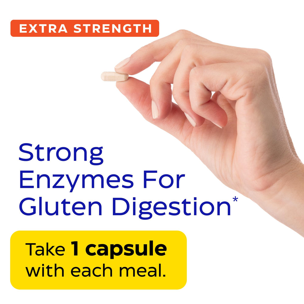 Enzymedica GlutenEase Extra Strength - Digestive Enzyme Supplement for Women & Men, Gluten & Casein Sensitivity Support, High Potency Enzymes for Digestion & Gut Health, Helps Gas & Bloating - 60 Caps