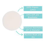 TL Care Nursing Pads Made with Organic Cotton, Natural Color, 6 Count